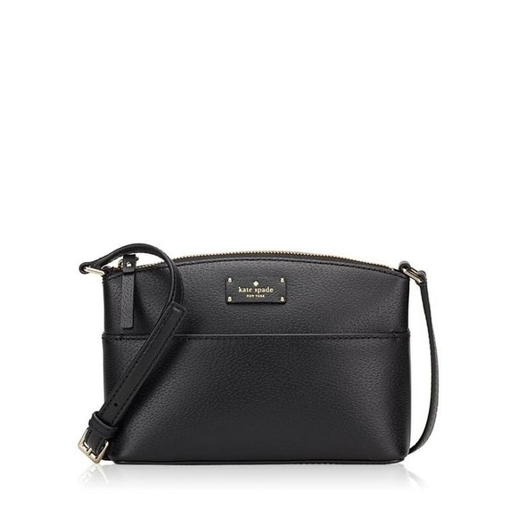 KATE SPADE Millie Grove Street Bag Crossbody Purse Black Leather - Picture 1 of 10